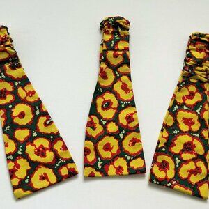 Cotton Headband African Fabric Ethnic Thick Elastic Back Yellow Handcrafted